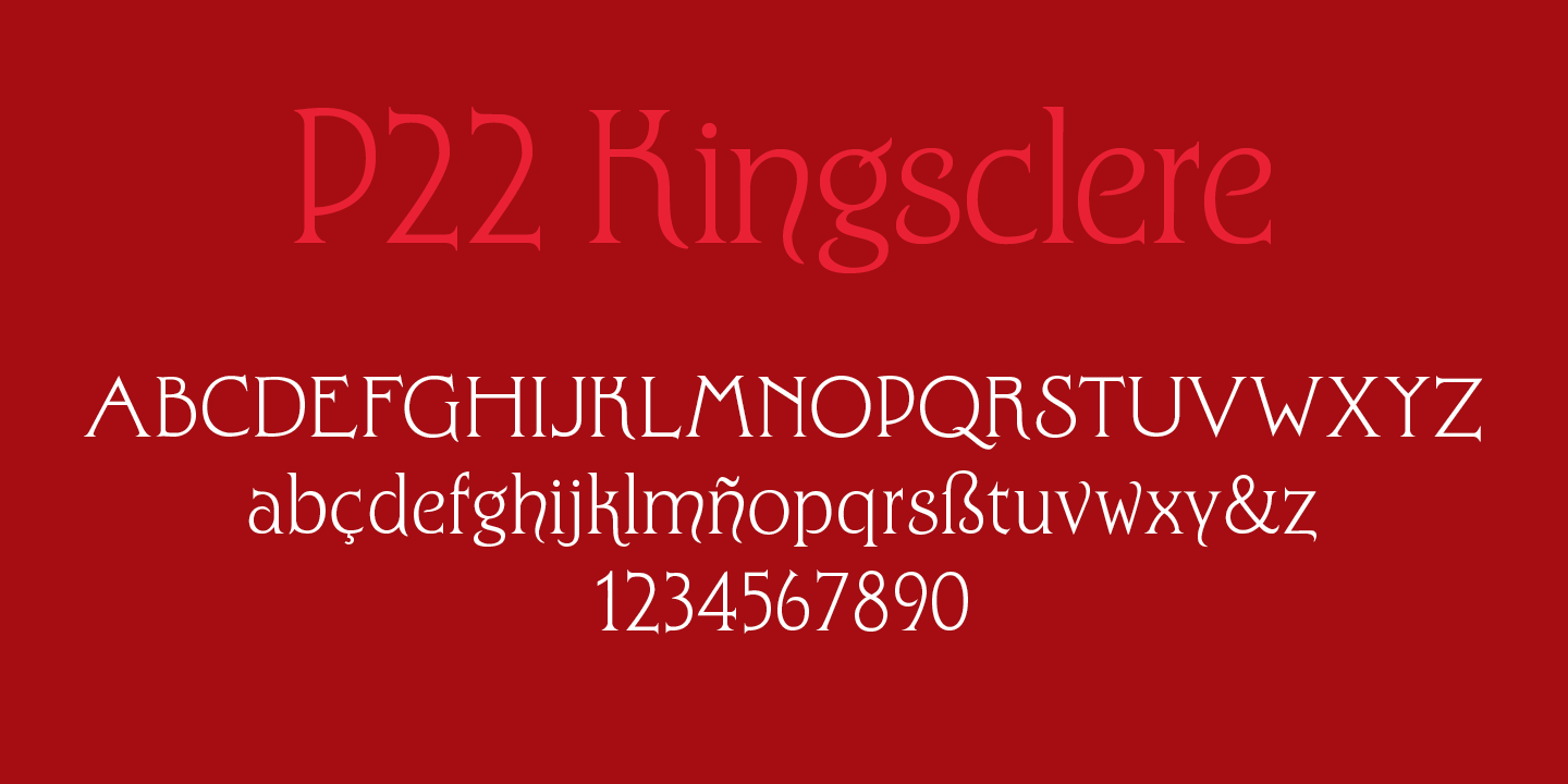 Przykład czcionki P22 Kingsclere Regular